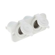 Панель с двумя разъёмами прикуривателя, белая