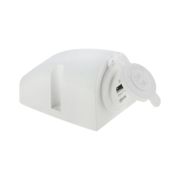 Разъем USB 5В 2.1А для крепления на приборную панель, белый