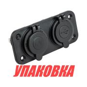 Панель с USB-разъемом 5в 2.1А и прикуривателем (упаковка из 10 шт.)