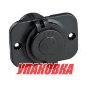 Разъем прикуривателя на панели, врезной, чёрный (упаковка из 10 шт.)