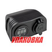 Разъем прикуривателя и цифровой вольтметр для крепления на приборной панели (упаковка из 10 шт.)