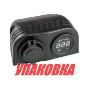 Разъем USB 5в 3.1А и цифровой вольтметр для крепления на приборную панель (упаковка из 10 шт.)