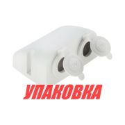 Разъем прикуривателя двойной для крепления на приборной панели, белый (упаковка из 10 шт.)