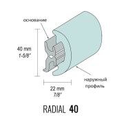 Наружный профиль привального бруса ПВХ, бухта 24 м.