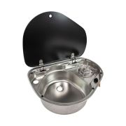 Плита газовая с мойкой левой, стеклянная крышка, Marine Rocket