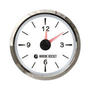 Часы кварцевые, аналоговый белый циферблат, нержавеющий ободок, д. 52 мм, Marine Rocket
