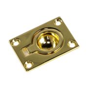 Ручка палубная потайная 51х38 мм, полированная латунь