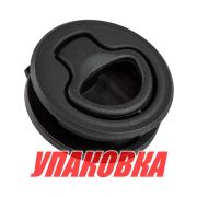 Ручка для люка врезная, утапливаемая, черная (упаковка из 4 шт.)