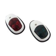 Огни ходовые 89х55 мм комплект (красный, зеленый), белый