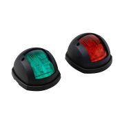 Огни ходовые 87х99 мм комплект (красный, зеленый), черный, LED, 12-24 В