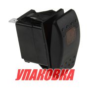 Переключатель трехпозиционный (ON)-OFF-ON 12 В/20А 4Р с подсветкой без фиксации 1 положения (упаковка из 25 шт.)