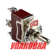 Тумблер трехпозиционный ON-OFF-(ON) 12 В/15А 3P (упаковка из 10 шт.)