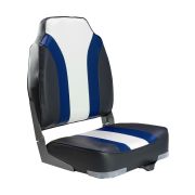 Кресло мягкое складное Rainbow, обивка винил, цвет угольный/синий/белый, Marine Rocket