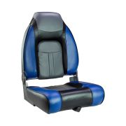 Кресло мягкое складное, обивка винил, цвет синий/угольный/черный, Marine Rocket
