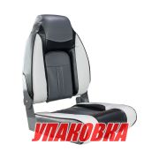 Кресло мягкое складное, обивка винил, цвет серый/угольный/черный, Marine Rocket (упаковка из 4 шт.)