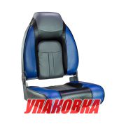 Кресло мягкое складное, обивка винил, цвет синий/угольный/черный, Marine Rocket (упаковка из 4 шт.)