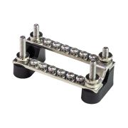 Колодка распределительная электромонтажная с защитной крышкой, 2 планки по 6 контактов