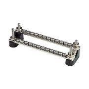 Колодка распределительная электромонтажная с защитной крышкой, 2 планки по 12 контактов