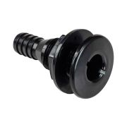 Разъем водосброса пластиковый под шланг 19 мм, черный