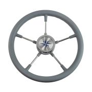 Рулевое колесо RIVA RSL обод серый, спицы серебряные д. 360 мм