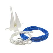 Якорь Дэнфорта 5 кг в пластиковой оболочке с цепью 1,5 м и веревкой 30 м