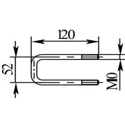 Стремянка - скоба 42х110 М10 (7496)