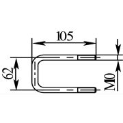 Стремянка - скоба 52х95 М10 (8095)