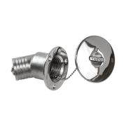 Горловина заливная для бензина, угловая, под шланг 38 мм, Marine Rocket