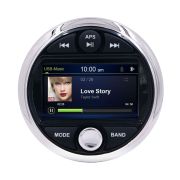 Морская магнитола MRH-301, Zone Control, серебристый ободок, Marine Rocket