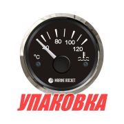 Указатель температуры двигателя 40-120 гр., черный циферблат, нержавеющий ободок, д. 52 мм, Marine Rocket (упаковка из 30 шт.)