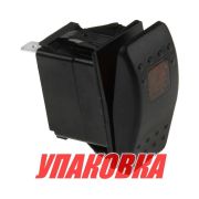 Переключатель трехпозиционный (ON)-OFF-ON 12 В/20А 4Р с подсветкой без фиксации 1 положения (упаковка из 10 шт.)