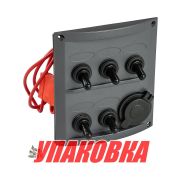 Панель бортового питания 5 переключателей, разъем прикуривателя, предохранители (упаковка из 24 шт.)