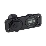 Разъем прикуривателя и цифровой вольтметр