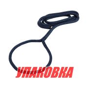 Веревка из сверхпрочного полиэфира с огонами для крепления кранца, d6 мм, L1,5 м, синий (упаковка из 4 шт.)