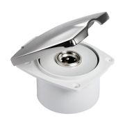 Короб с быстроразъемным штуцером, квадратный, хромированный