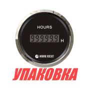 Счетчик моточасов цифровой 0-99999, 9 ч., черный циферблат, нержавеющий ободок, д. 52 мм, Marine Rocket (упаковка из 15 шт.)