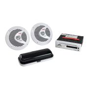 Морская аудиосистема 1DIN PYLE PLCDBT65MRW, комплект