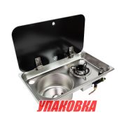 Плита газовая с круглой мойкой, стеклянная крышка, Marine Rocket (упаковка из 2 шт.)