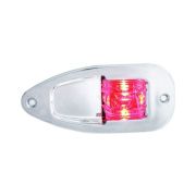 Огонь ходовой красный 138х63х50 мм, хромированный  корпус