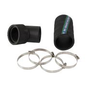 Колено выхлопа с патрубками вход 3« выход 3 1/2» наклон 45, OSCO