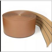 Покрытие палубное 190ммx5мм, тик классический, черная полоса