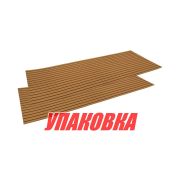 Покрытие палубное EVA, 2400х900х6мм, самоклеящееся, светло-коричневое, тип A, упаковка 2 листа,  Marine Rocket (упаковка из 8 шт.)