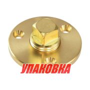 Шпигат латунный с резьбовой пробкой 18 мм, Marine Rocket (упаковка из 15 шт.)