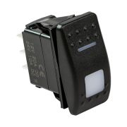 Переключатель трехпозиционный (ON)-OFF-(ON) 12В/20А 7р с подсветкой