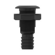 Разъем водосброса с обратным клапаном под шланг 19 мм, черный