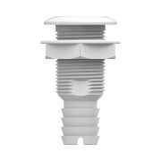 Разъем водосброса с обратным клапаном под шланг 32 мм, белый