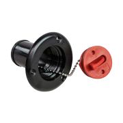 Горловина заливная для топлива, пластиковая, черная, под шланг 38 мм, SeaFlo