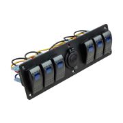 Панель бортового питания 6 переключателей, розетка питания