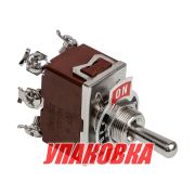 Тумблер трехпозиционный (ON)-OFF-(ON) 12 В/15А 6P (упаковка из 4 шт.)