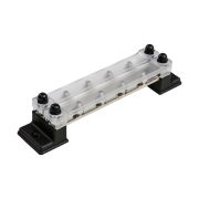 Колодка распределительная электромонтажная с защитной крышкой, 2 планки по 6 контактов